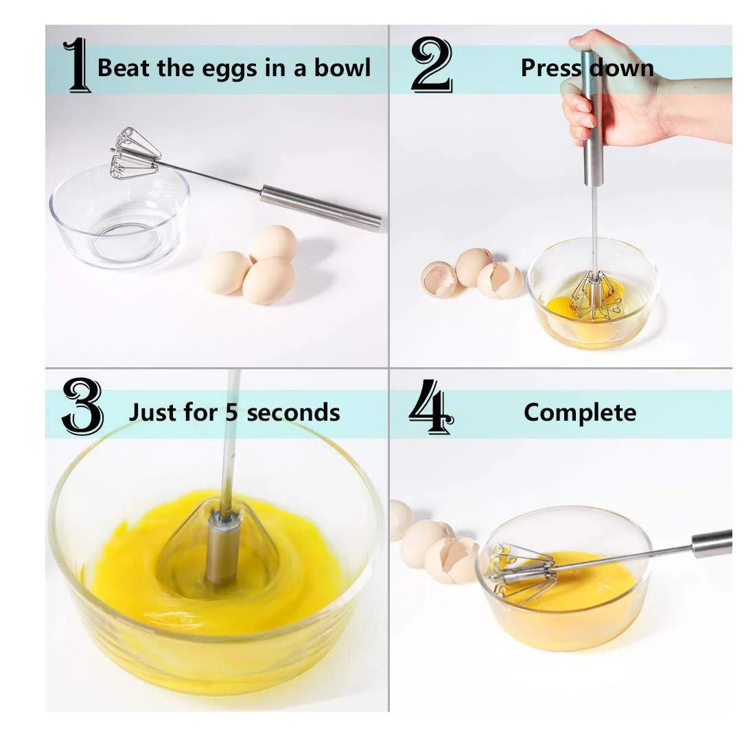 2335 Stainless Steel Manual Mixi Hand Blender by Wukusy