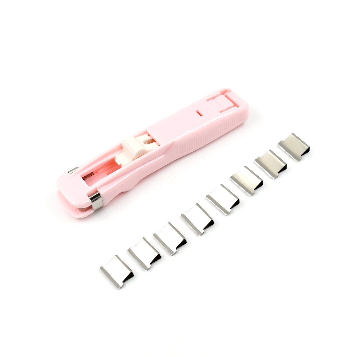 Portable Paper Clamp With 8 Pcs Clip Dispenser Handheld Paper Fast Clam (1 Set) - 69KART