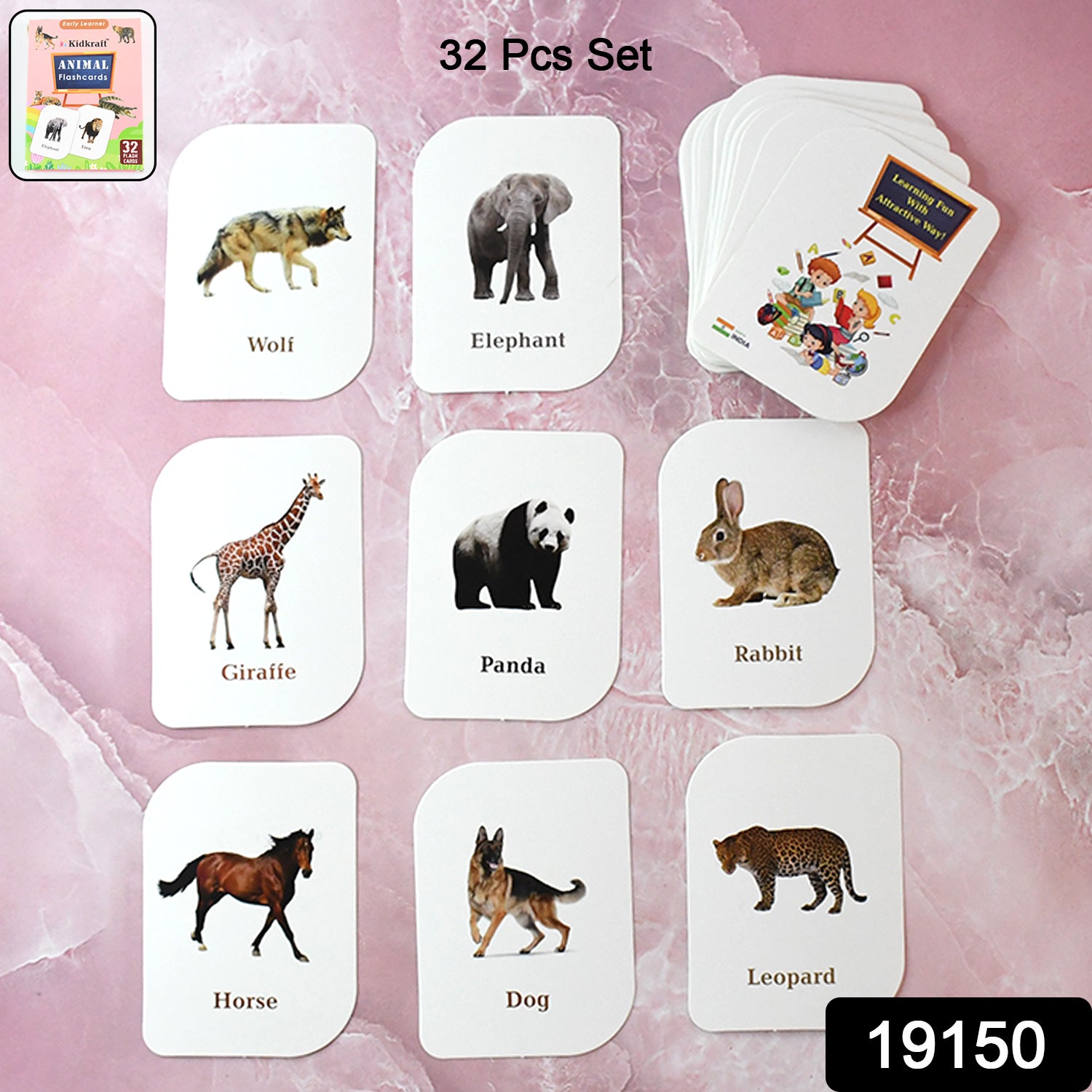 Animal Flash Cards 32-piece