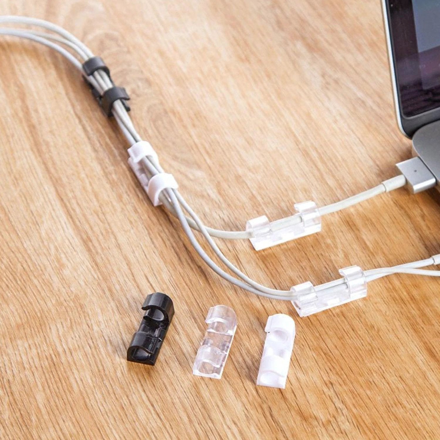 1761 Self Adhesive Cable Clips Wire Manage Holder Sticky Mount-round Plastic Cable Cord by Wukusy