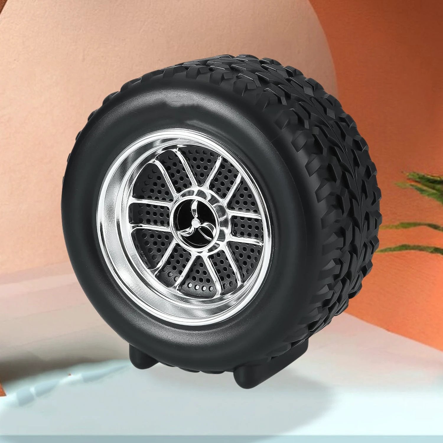 Portable Tyre Wheel Shape Wireless Bluetooth Speaker (1 Pc) by Wukusy
