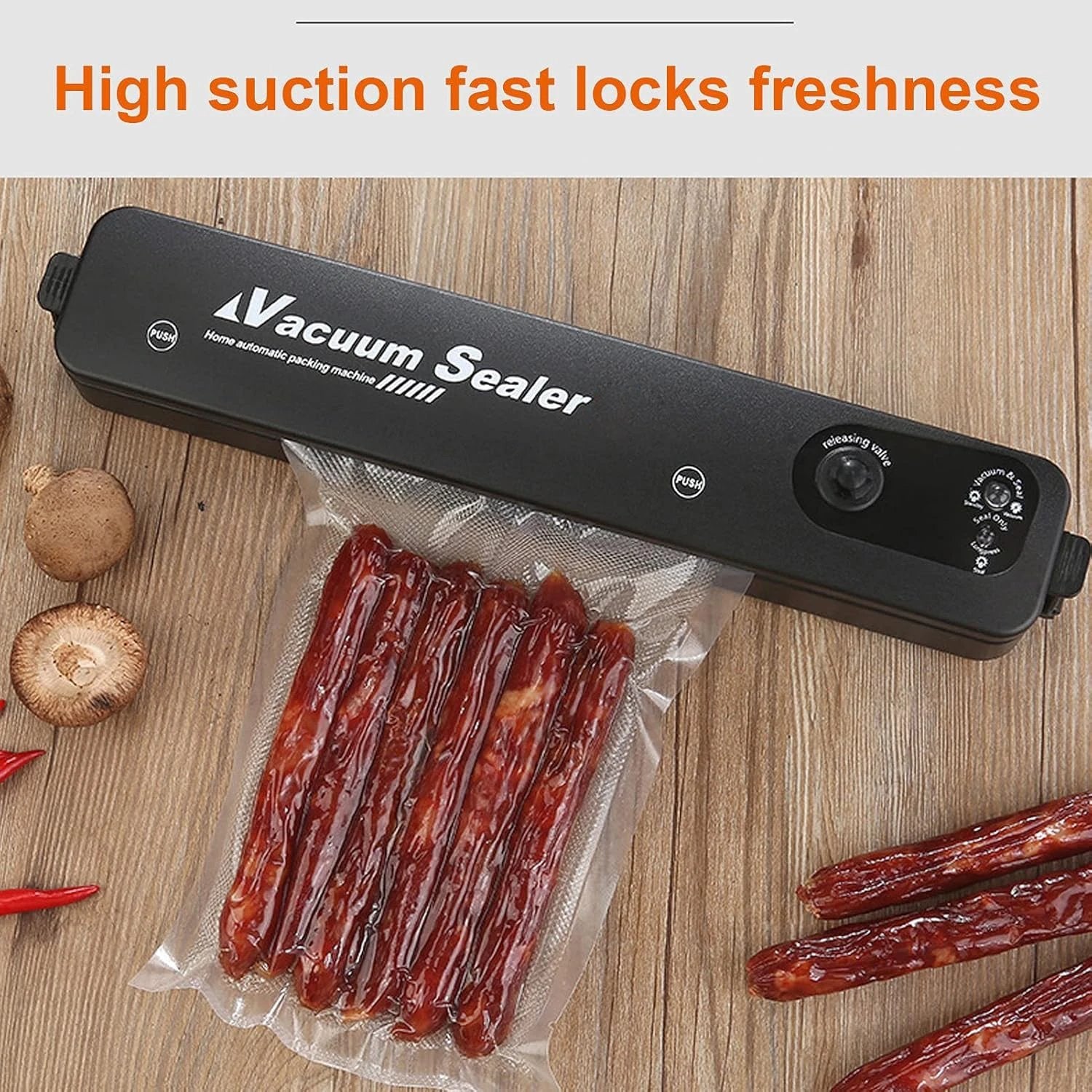 Vacuum Sealer Machine With 10 Pcs Bag (1 Set) by Wukusy