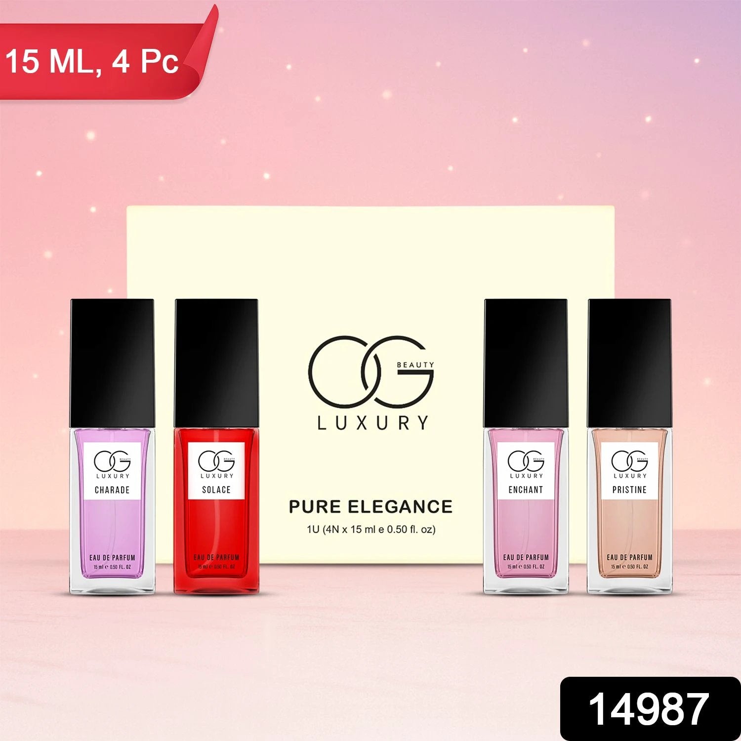 Luxury Pure Elegance Eau De Parfum - (4 Pc  Set  15 Ml) - 69KART