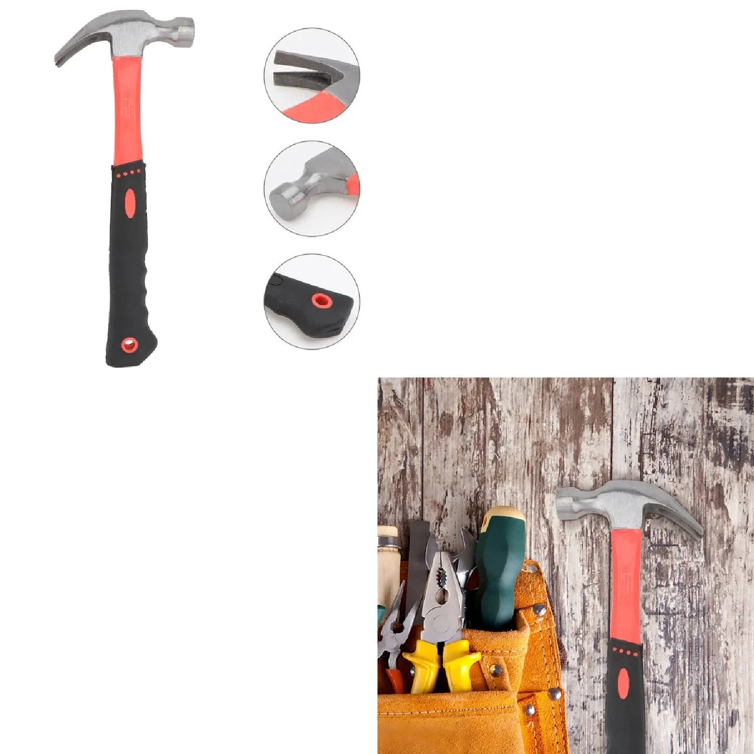 9081 Fibreglass Nail Hammer 27cm - 69KART
