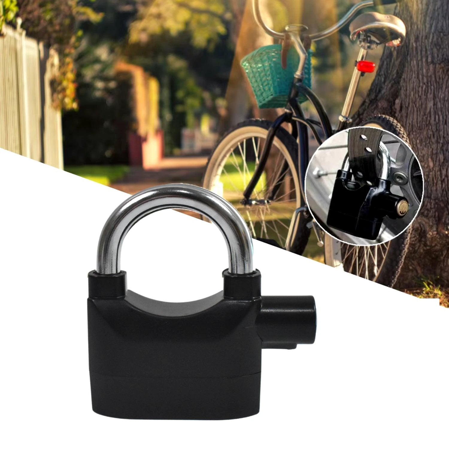 Plastic Body Waterproof Siren Alarm Smart Alarm Lock 3 Keys (1 Set) by Wukusy