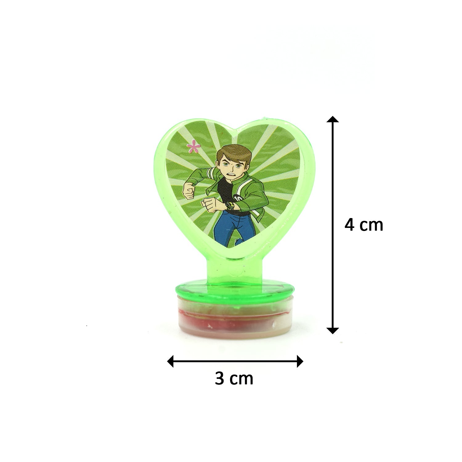 4804 Unique Cartoon Character Heart Shape Stamps 6 Pieces For Kids Motivation And Reward Theme Prefect Gift For Teachers Parents And Students (Multicolor)
