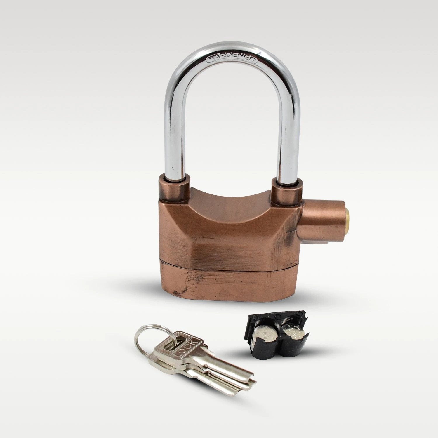 Brown Security Alarm Metallic Lock System With 3 Keys (1 Set) by Wukusy