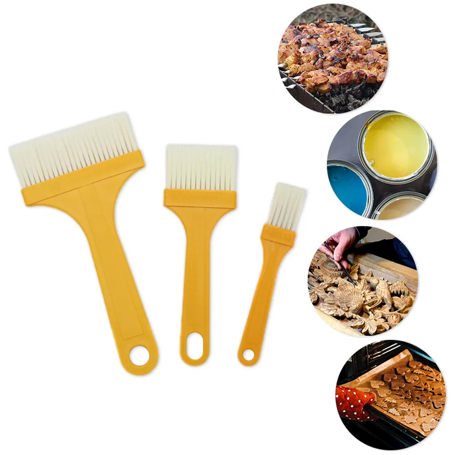Multifunction Basting Brush Barbecue 3 Pcs Set