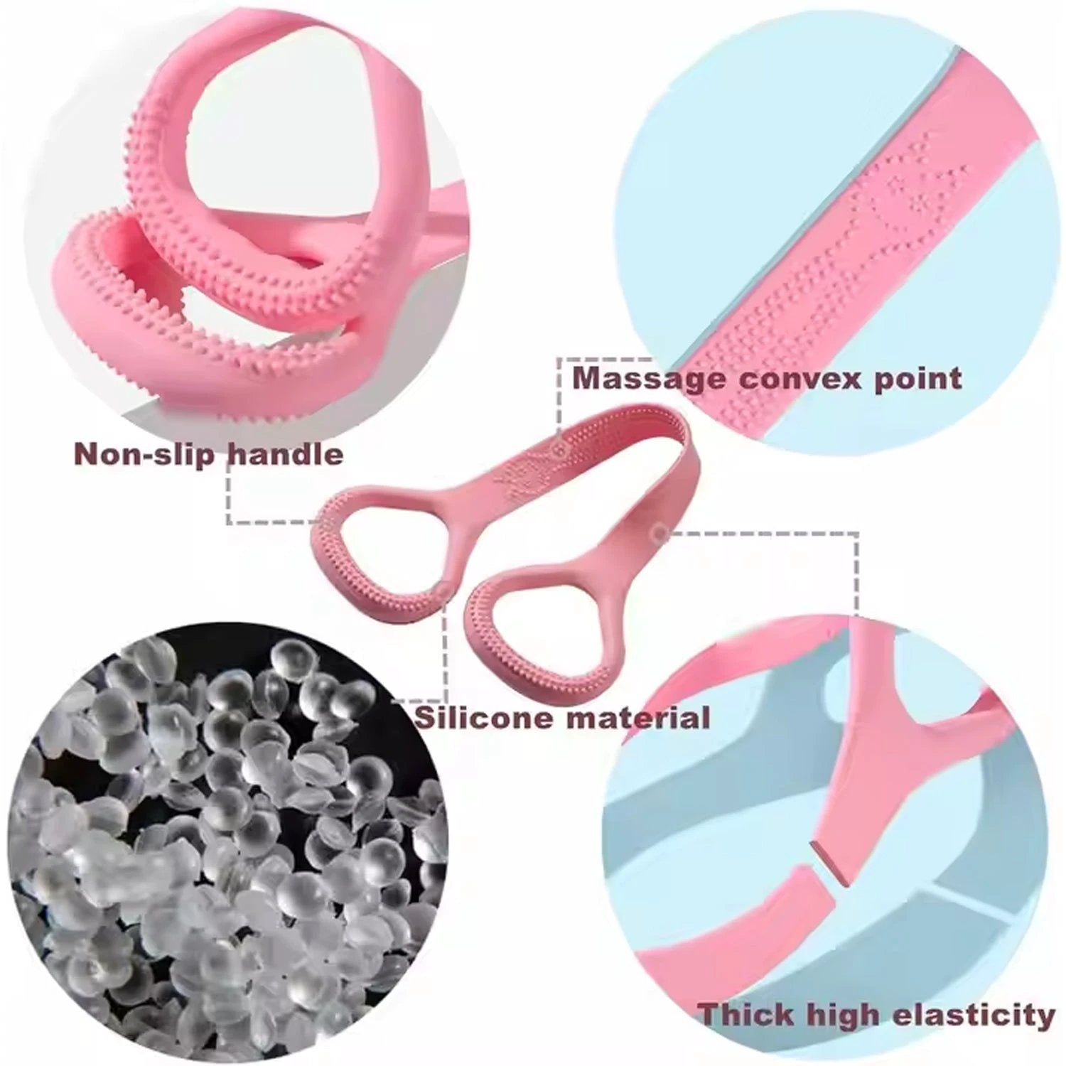 Silicone Resistance Bands Fitness Elastic Stretch (1 Pc) by Wukusy