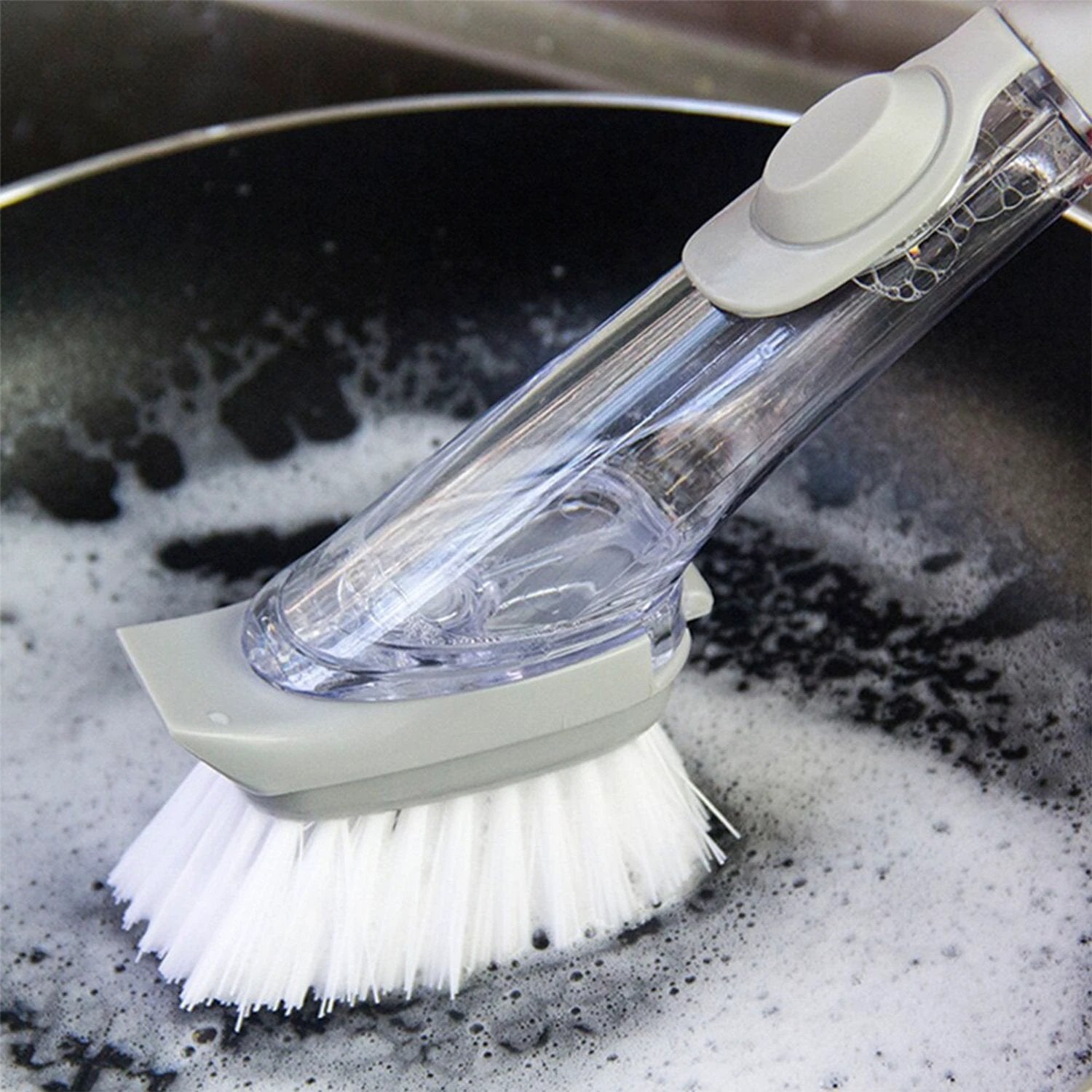 1271a 2-in-1 Dishwashing Brush Long Handle Wash Pot Brush Washing Dish - 69kart