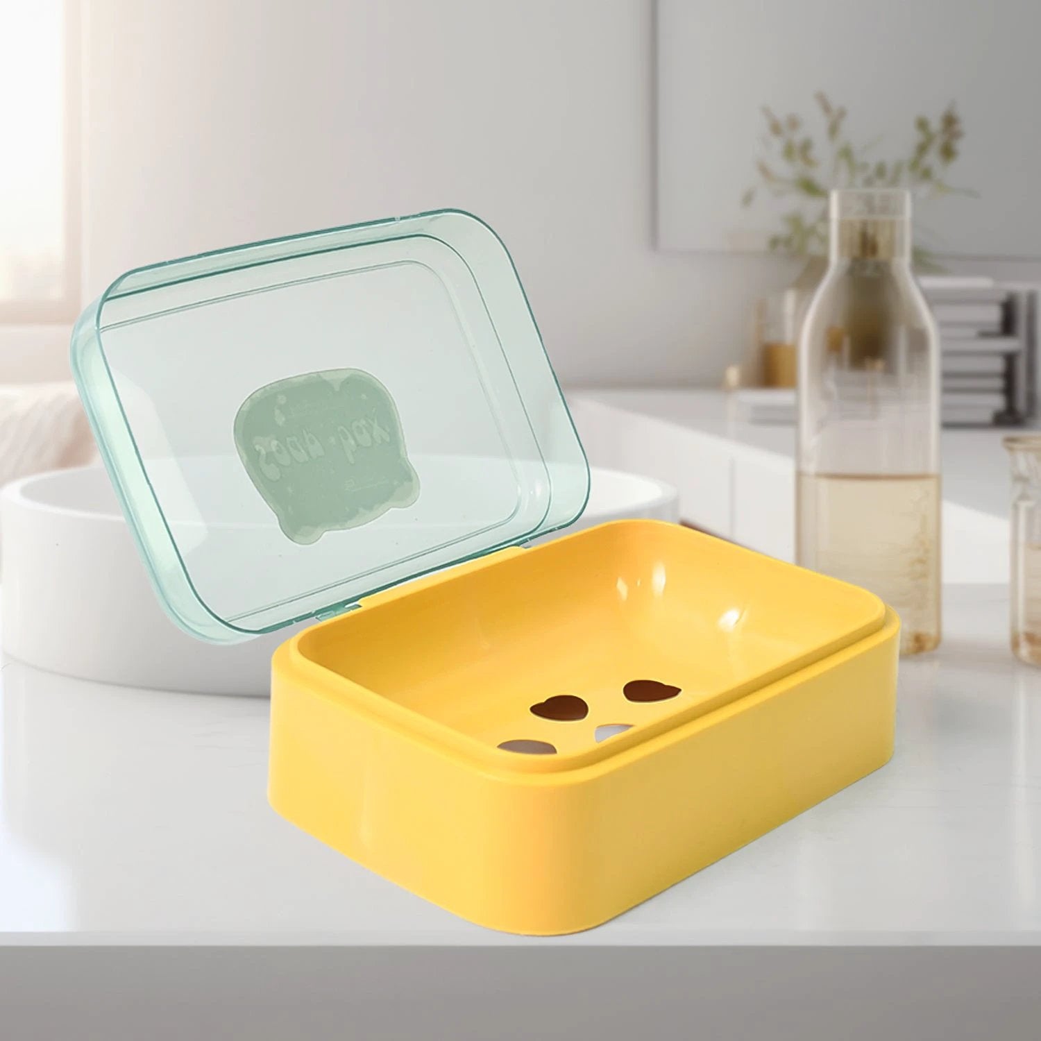 Plastic Soap Dish Portable Plastic Self Draining Soap Holder (1 Pc  Mix Color) - 69kart