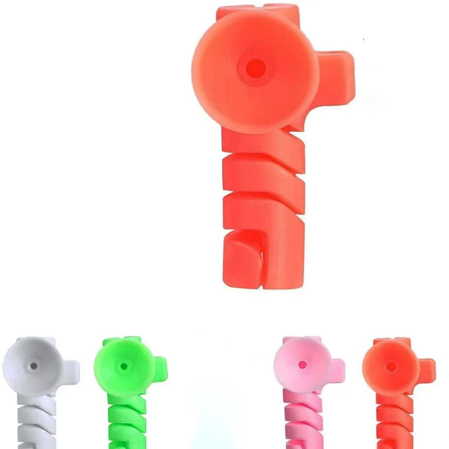 Cable Cord Protector Saver With Suction End (Suction Winder 4 Pcs Set) by Wukusy