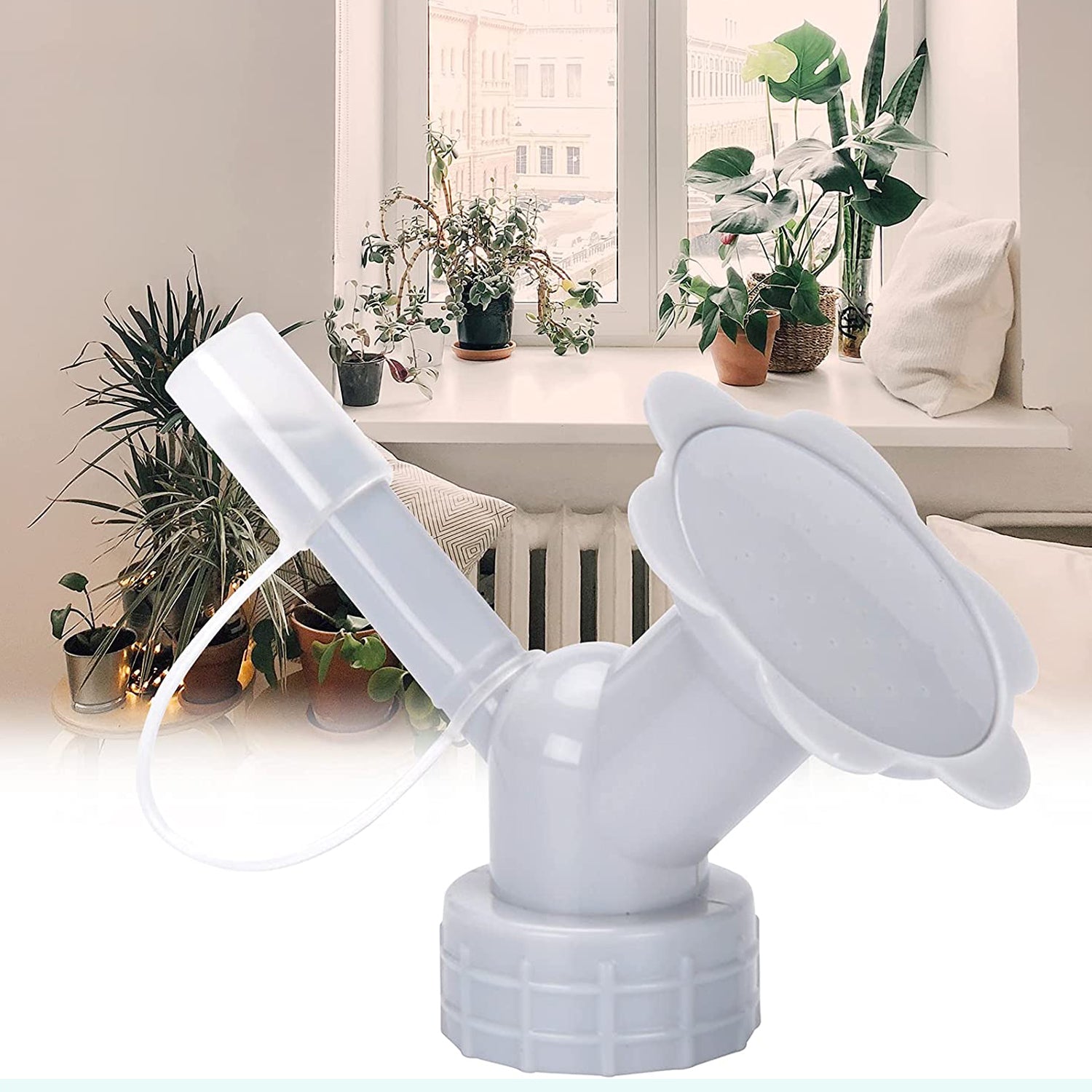 2 In 1 Bottle Cap Sprinkler Dual Head Bottle Watering Spout Double Ended Bottle Watering Nozzle  Watering Can Nozzle For Indoor Seedlings Plant Garden Tool