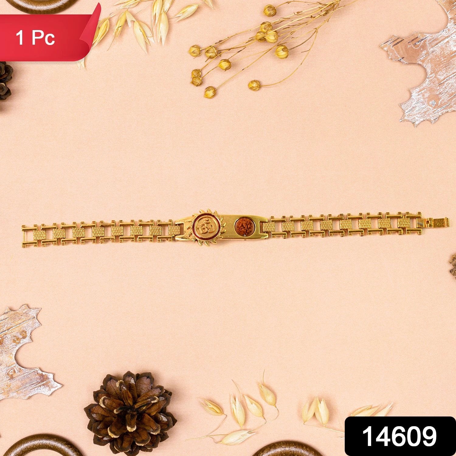 Gold Plated Designer Watch-dial Style Bracelet Rakhi For Brother (1 Pc) - 69KART