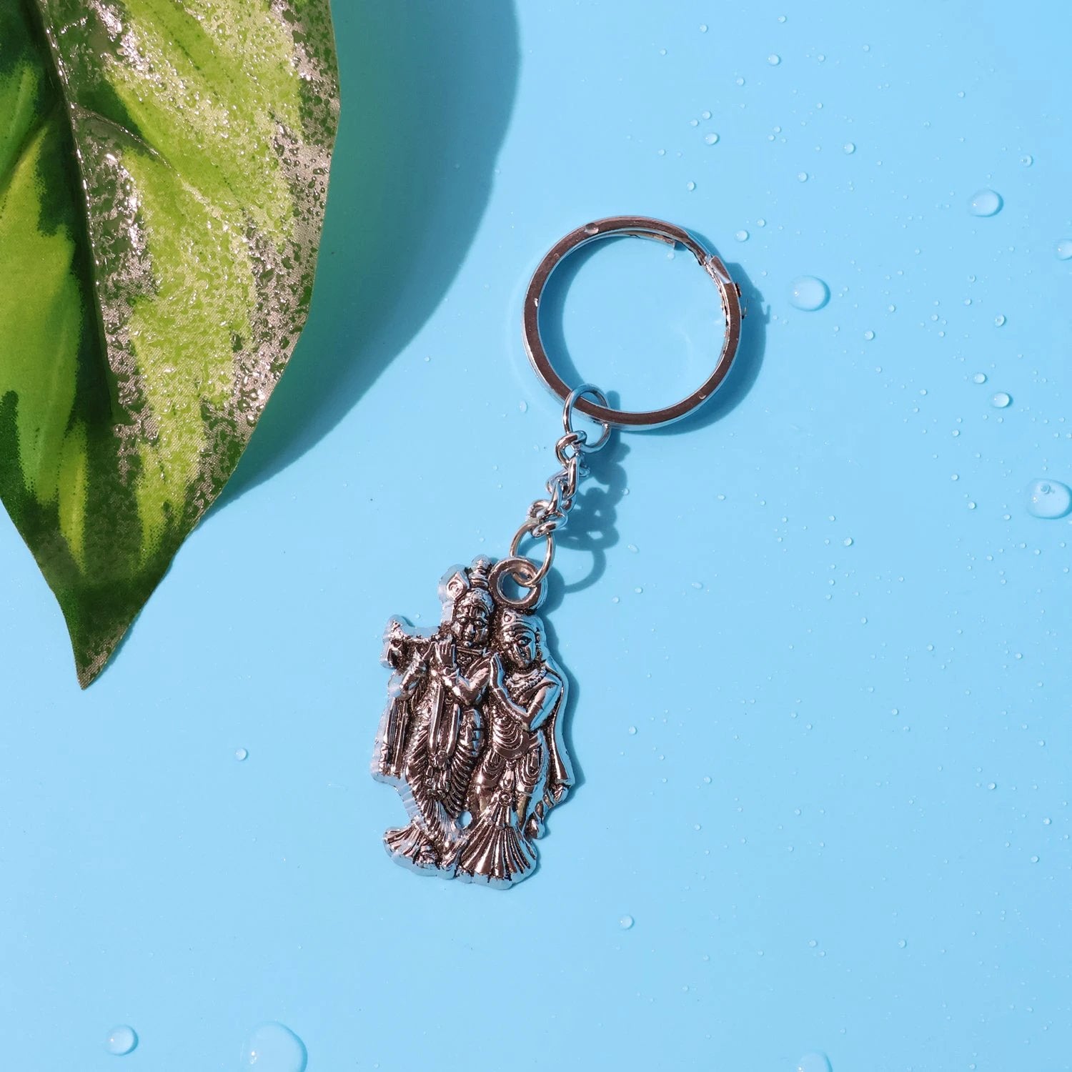 Radha Krishna Metal Keychain (1 Pc) by Wukusy