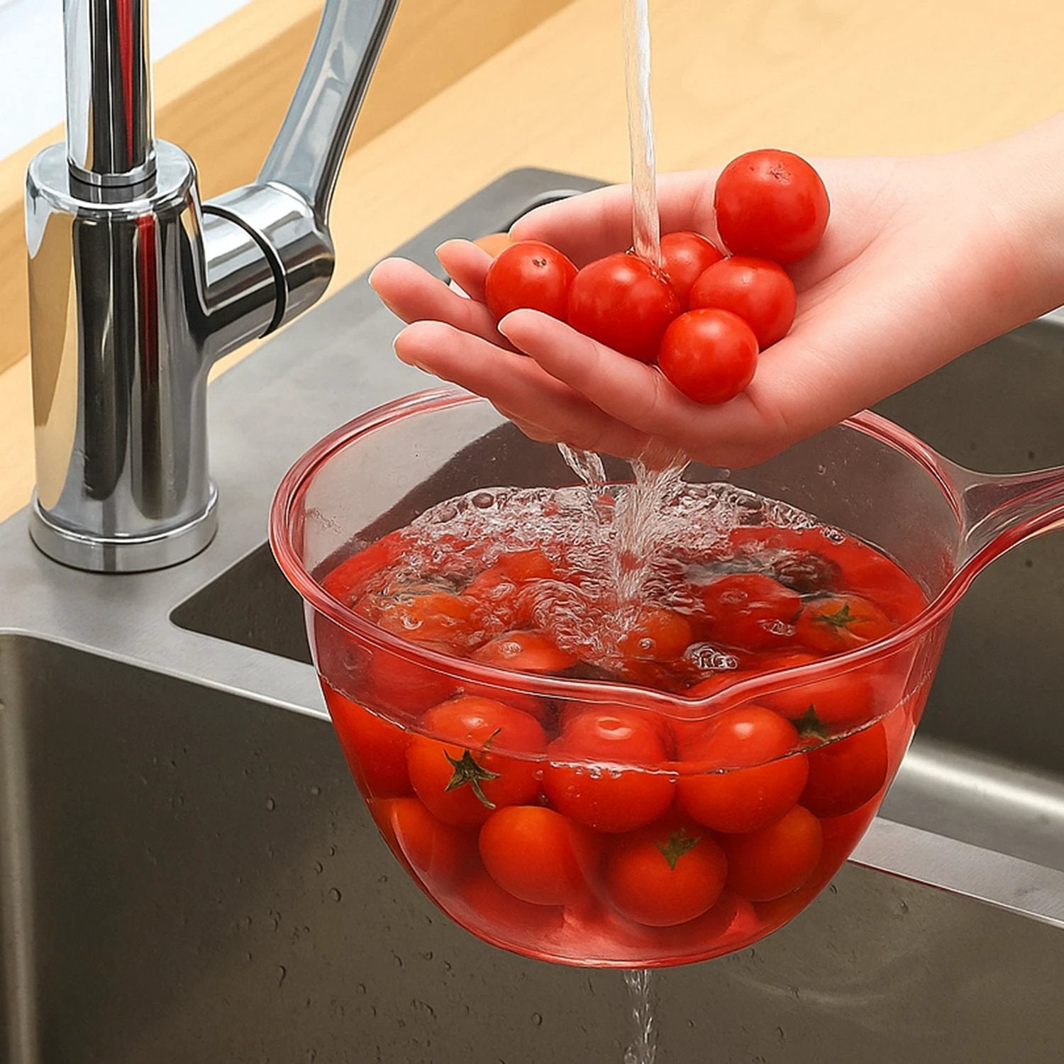 Multipurpose Kitchen Washing  Straining Bowl (1100 Ml  1 Pc) - 69kart