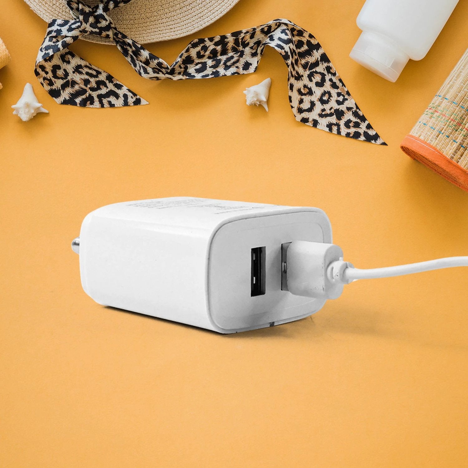 Iball Dual Usb Wall Charger 5v3.1a High-speed Dual Port Fast Charging Adapte (1 Pc) by Wukusy