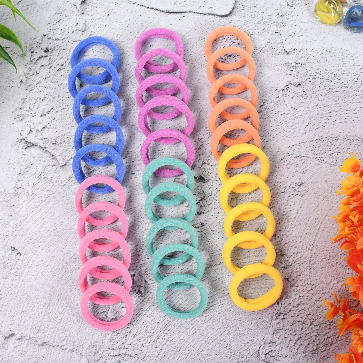 Mini Hair Ties Mini Hairlines Mini Hairbands (30 Pcs Set) - 69KART