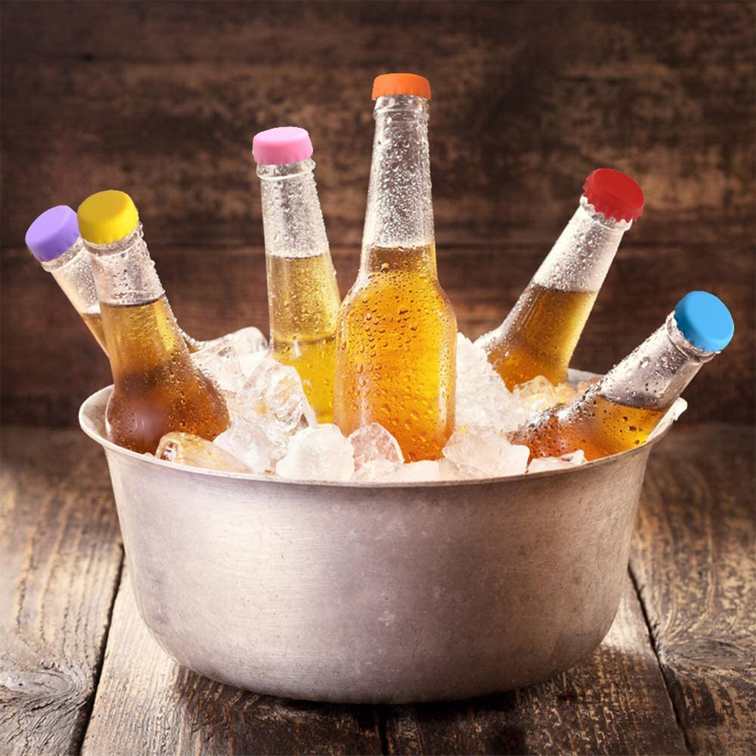 Beer Saver Caps 6 Pc For Soda And Cold Drinks