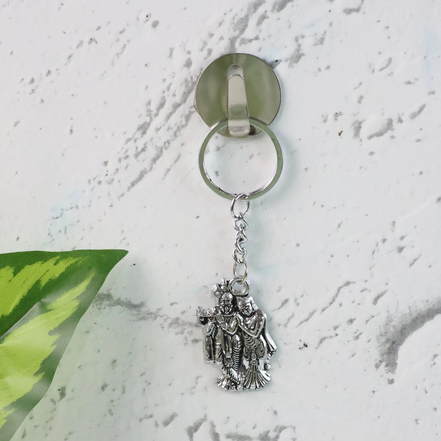 Radha Krishna Metal Keychain (1 Pc) by Wukusy