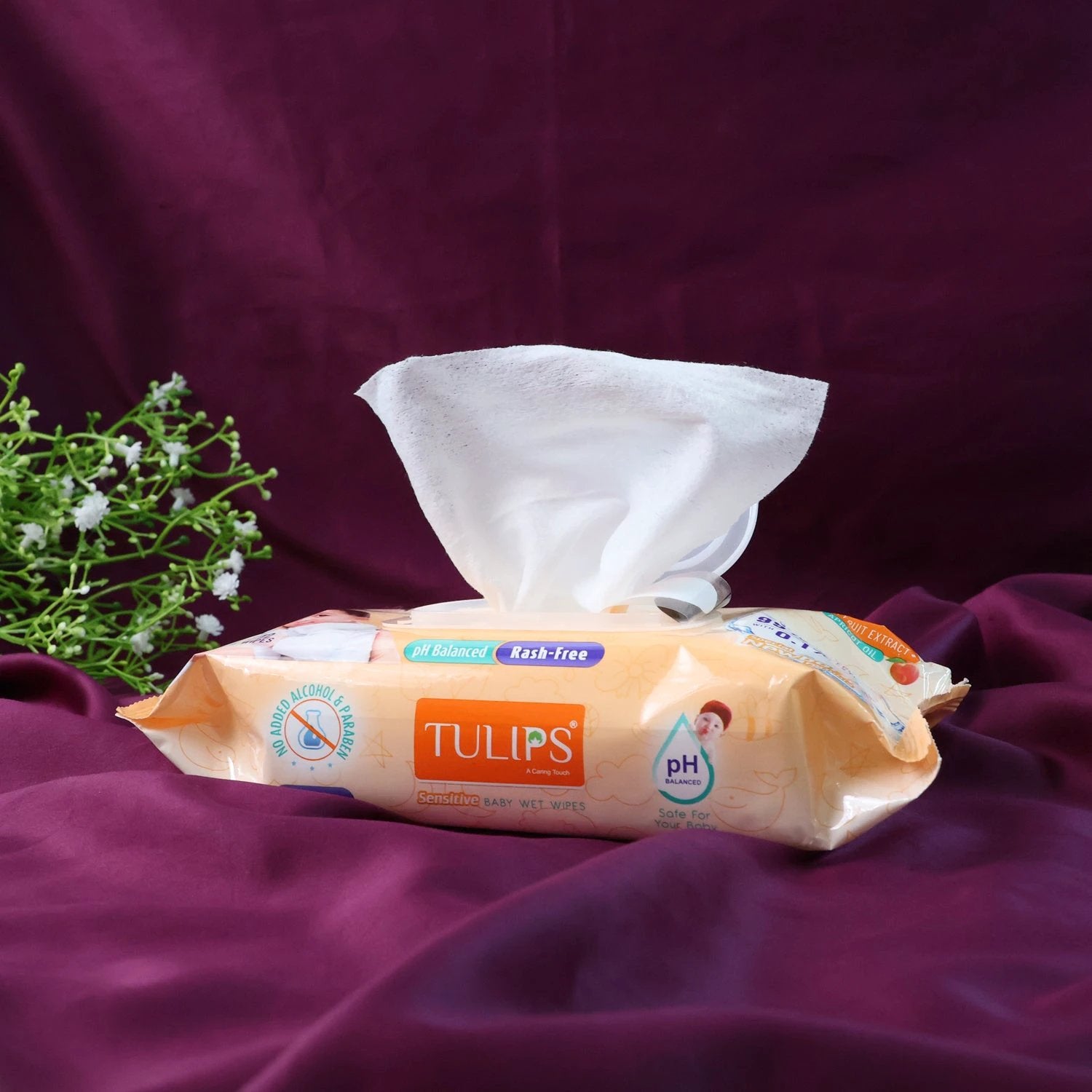 Tulips Sensitive Baby Wet Wipes (1 Set) - 69KART