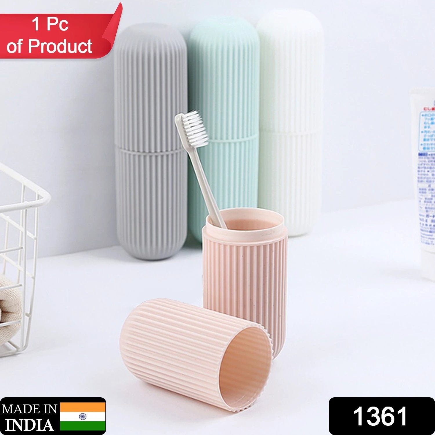 1361 Multipurpose Capsule Shape Portable Travel Storage Bottle by Wukusy