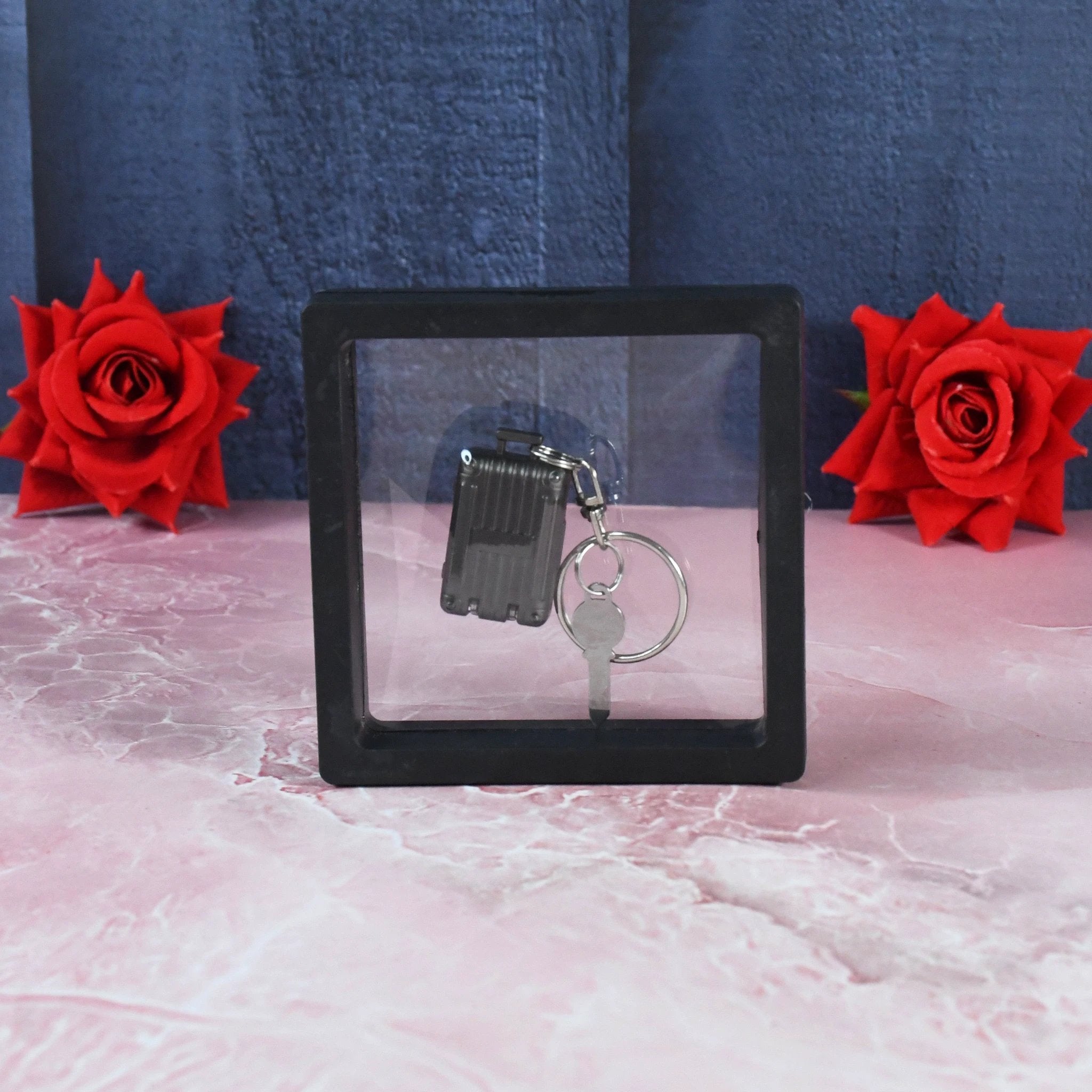 Suitcase Shape Nail Clipper Keychain With Key  3d Floating Frame Display Case (1 Set) - 69KART