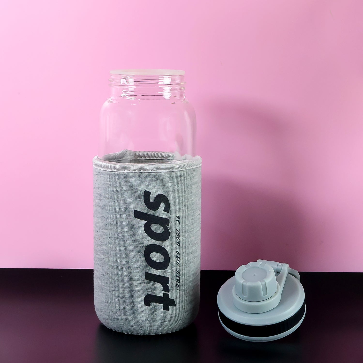 Sports Water Bottle With Protective Sleeve 700ml