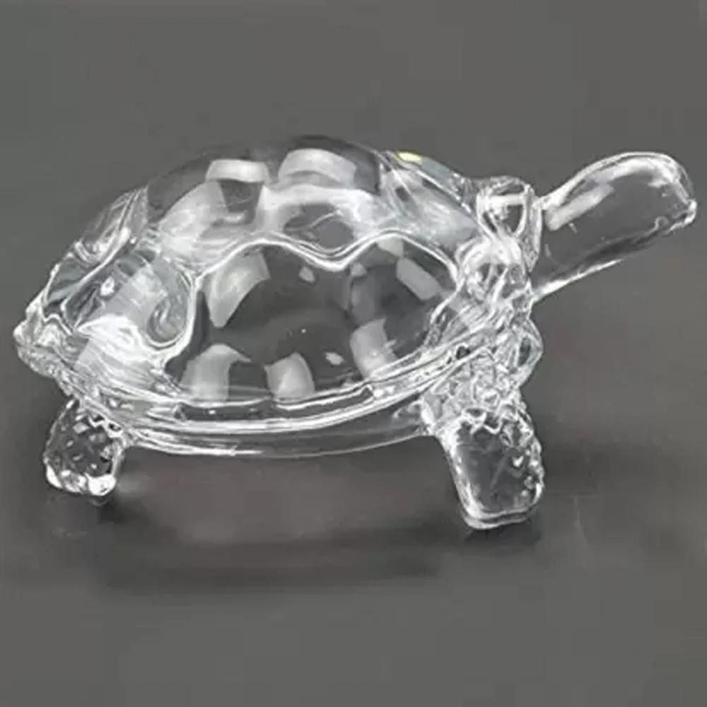1194 Crystal Glass Turtle-tortoise For Feng Shui And Vastu by Wukusy