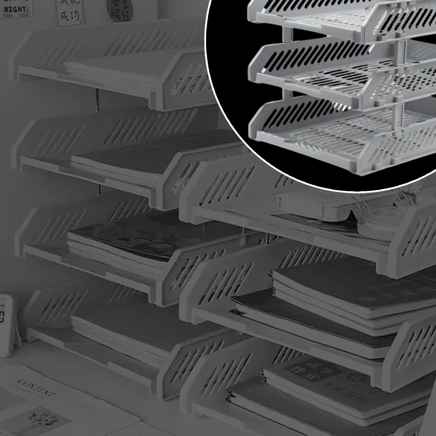 8865 File Cabinets Storage Rack Magazine Newspaper Rack Filing Cabinet Four-layer File Rack Stacking Rack Desktop File Storage Rack Office Data File Rack Drawer Type Classification Cabinet Desktop File Holder Organizer For Office (4layer 3 Layer) by Wukusy