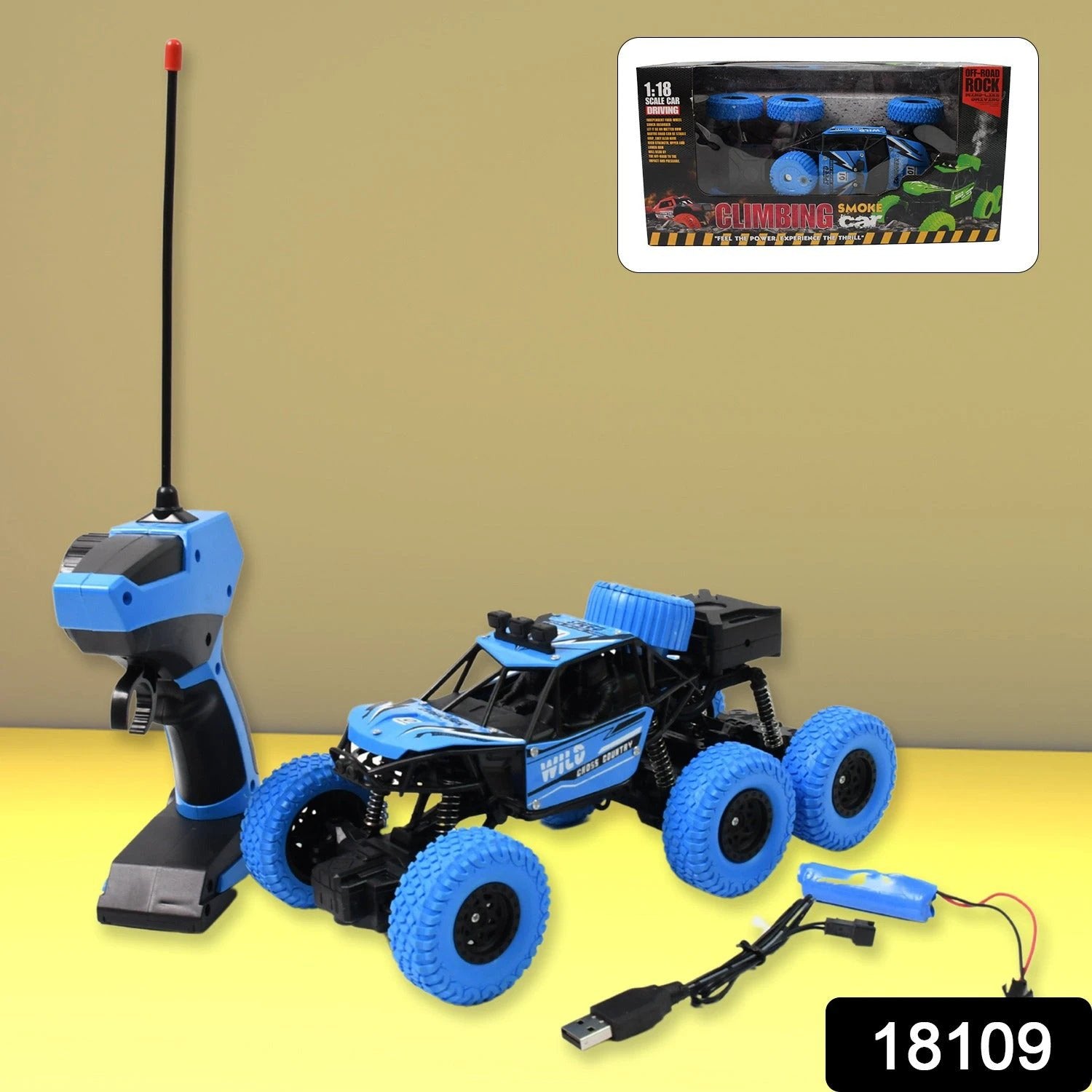 Rock Climber Car 8 Wheels Climbing Car (1 Pc  Remote Battery Not Included) - 69KART