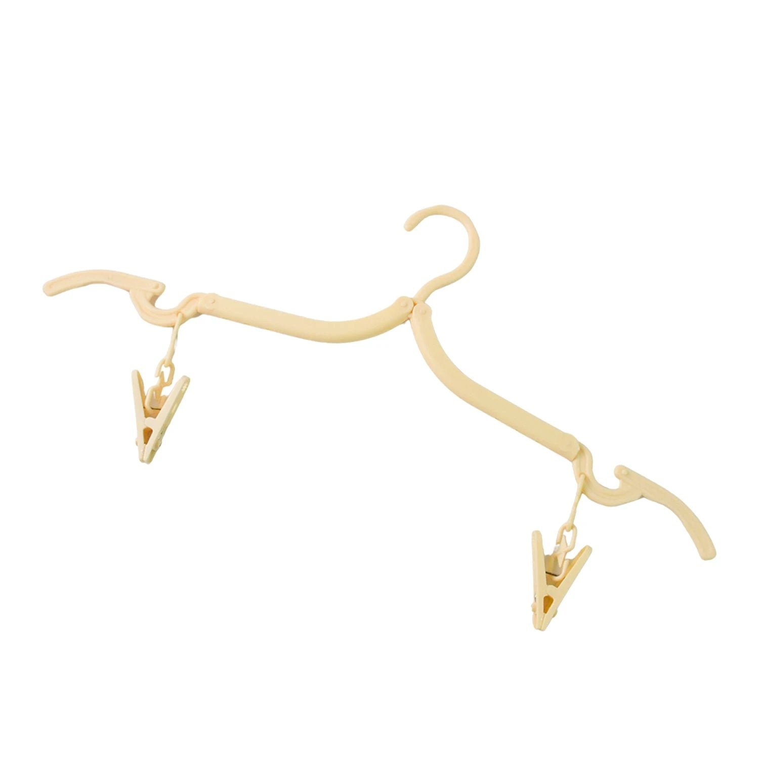 Multipurpose Foldable Cloth Hanger With Dual Clips (1 Pc) - 69kart