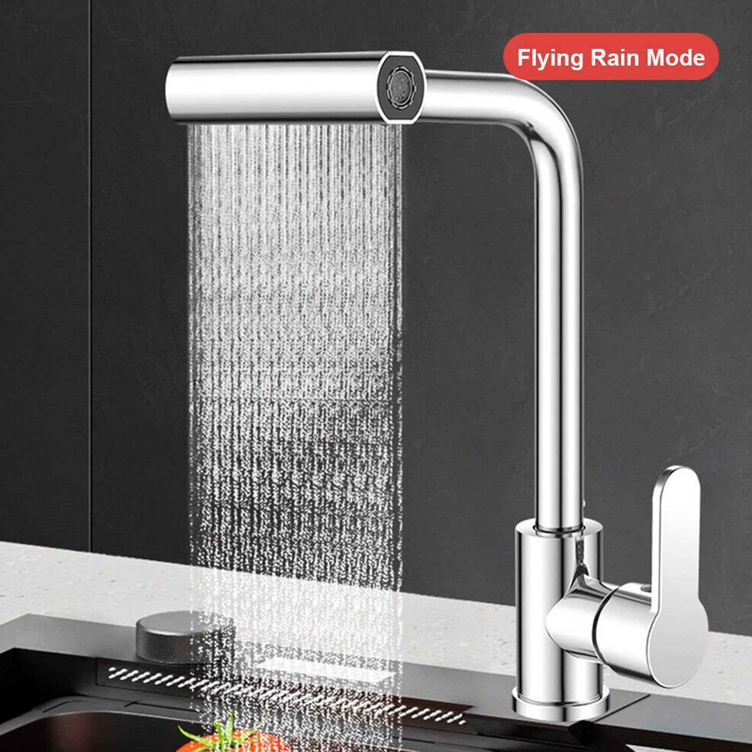 Multifunction Shower Waterfall Kitchen Faucet 360 Rotation Waterfall Kitchen Faucet Touch Kitchen Faucet Faucet Extender For Kitchen Sink Swivel Waterfall Kitchen Faucet For Washing Vegetable Fruit (4 In 1 )