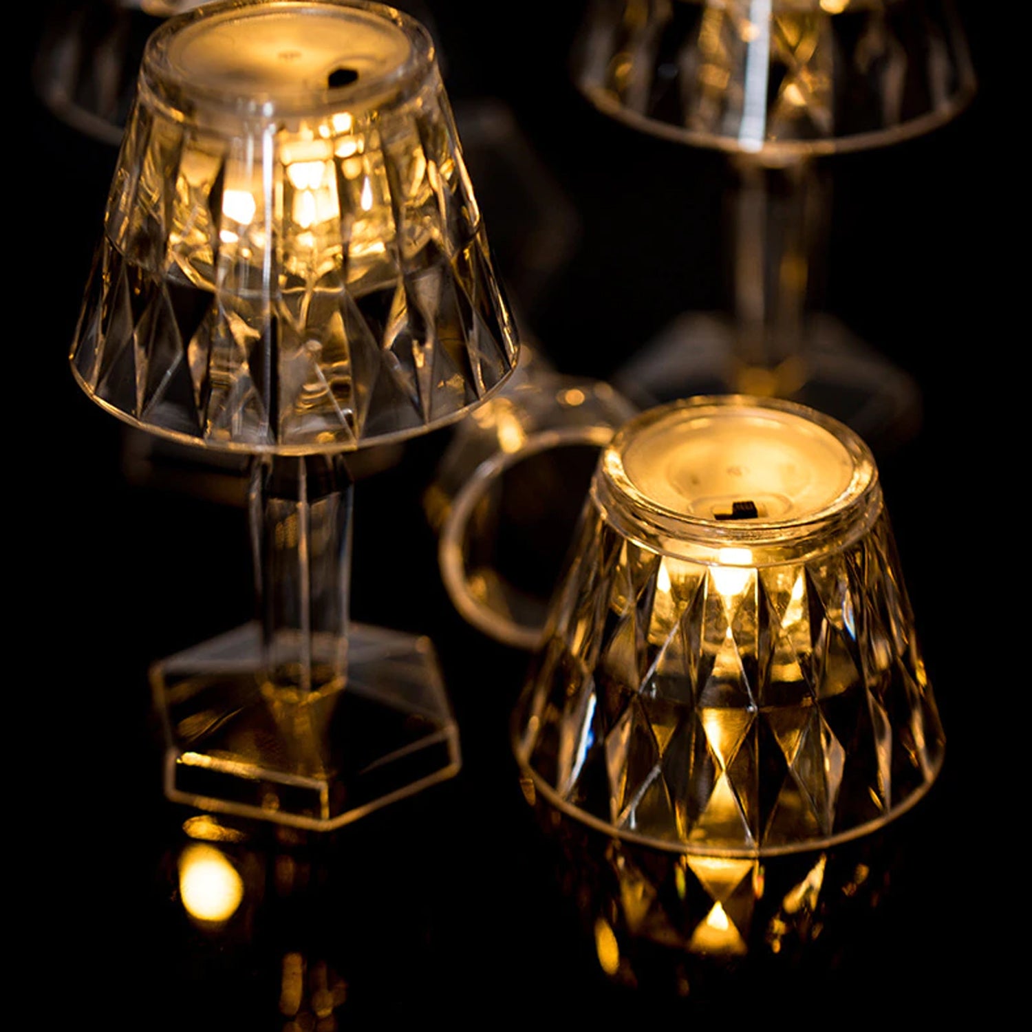 Mini Crystal Table Lamp                              with Reflection Light                                                              2in1