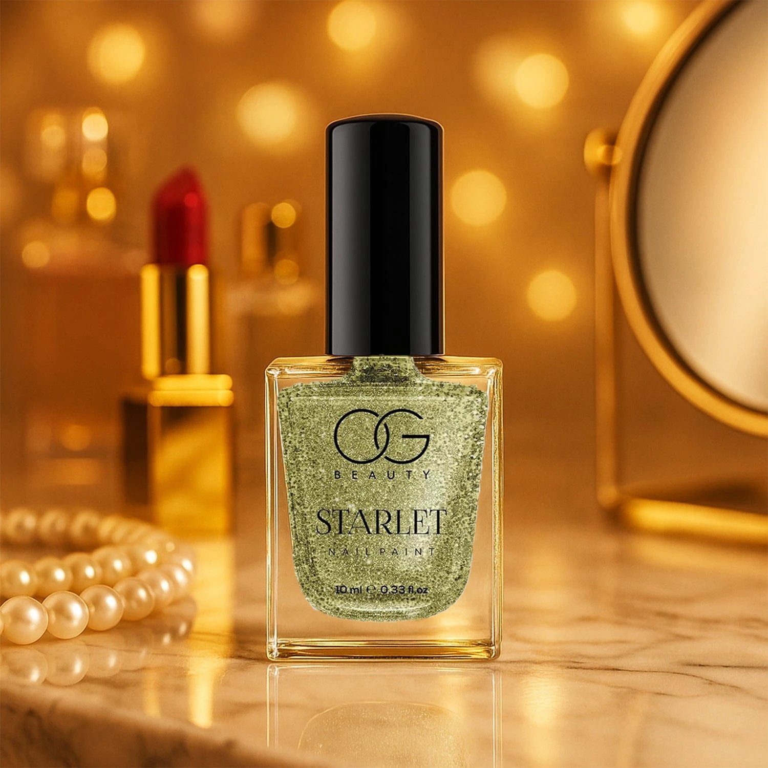 Og Beauty Sunshine Gold Starlet Glitter Nail Paint (10 Ml  1 Pc) - 69KART