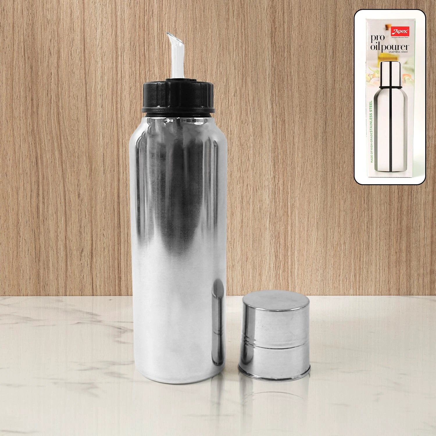 Apex Pro Stainless Steel Oil Pourer  750ml (1 Pc) - 69KART