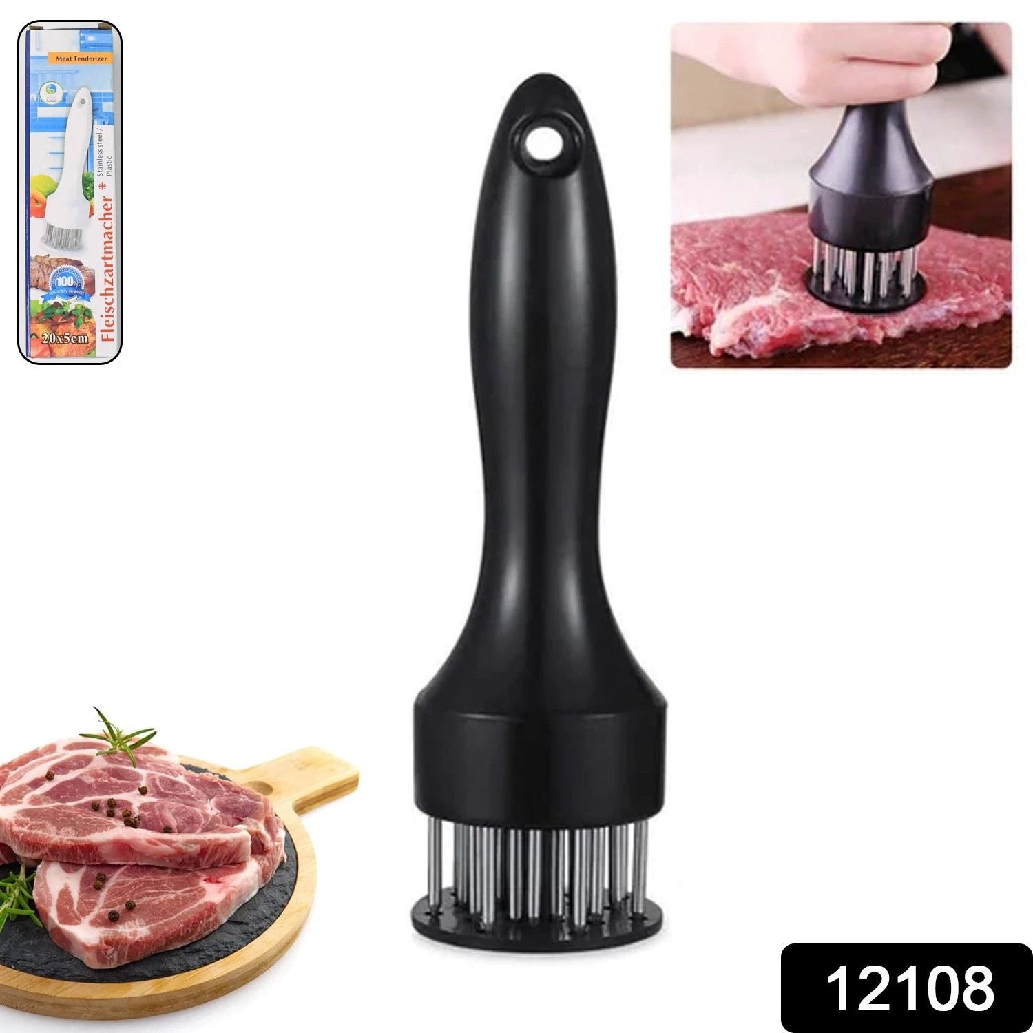 Meat Tenderizer Tool Stainless Steel Needle (1 Pc) by Wukusy