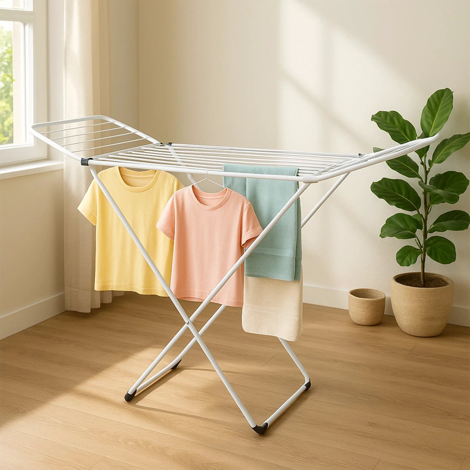 Big Foldable Butterfly Clothes Drying Stand With Wide Wings - 69kart