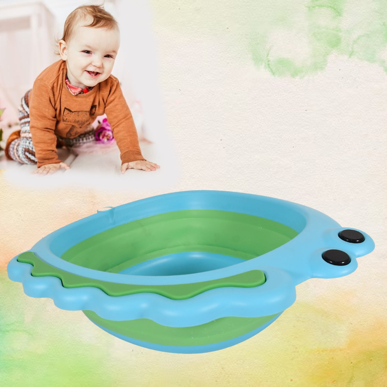 Frog Shape Foldable Baby Wash Basin