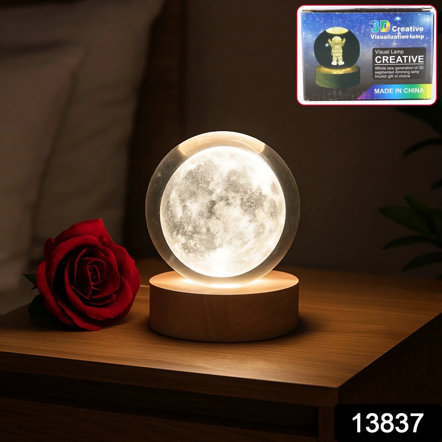 3d Crystal Ball Lamps With Base (1 Pc) by Wukusy