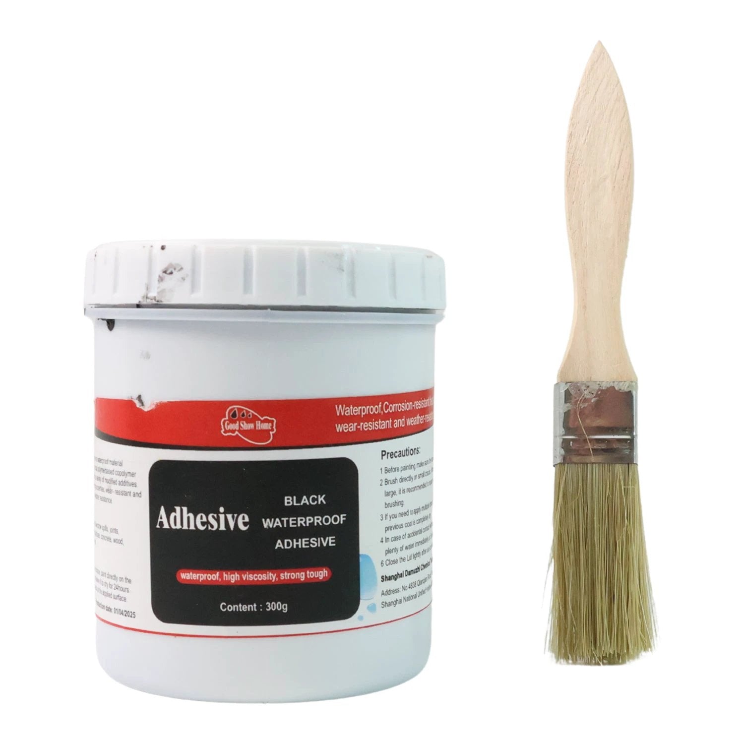 Black Waterproof Adhesive Paste 300 Gm - (Set) by Wukusy