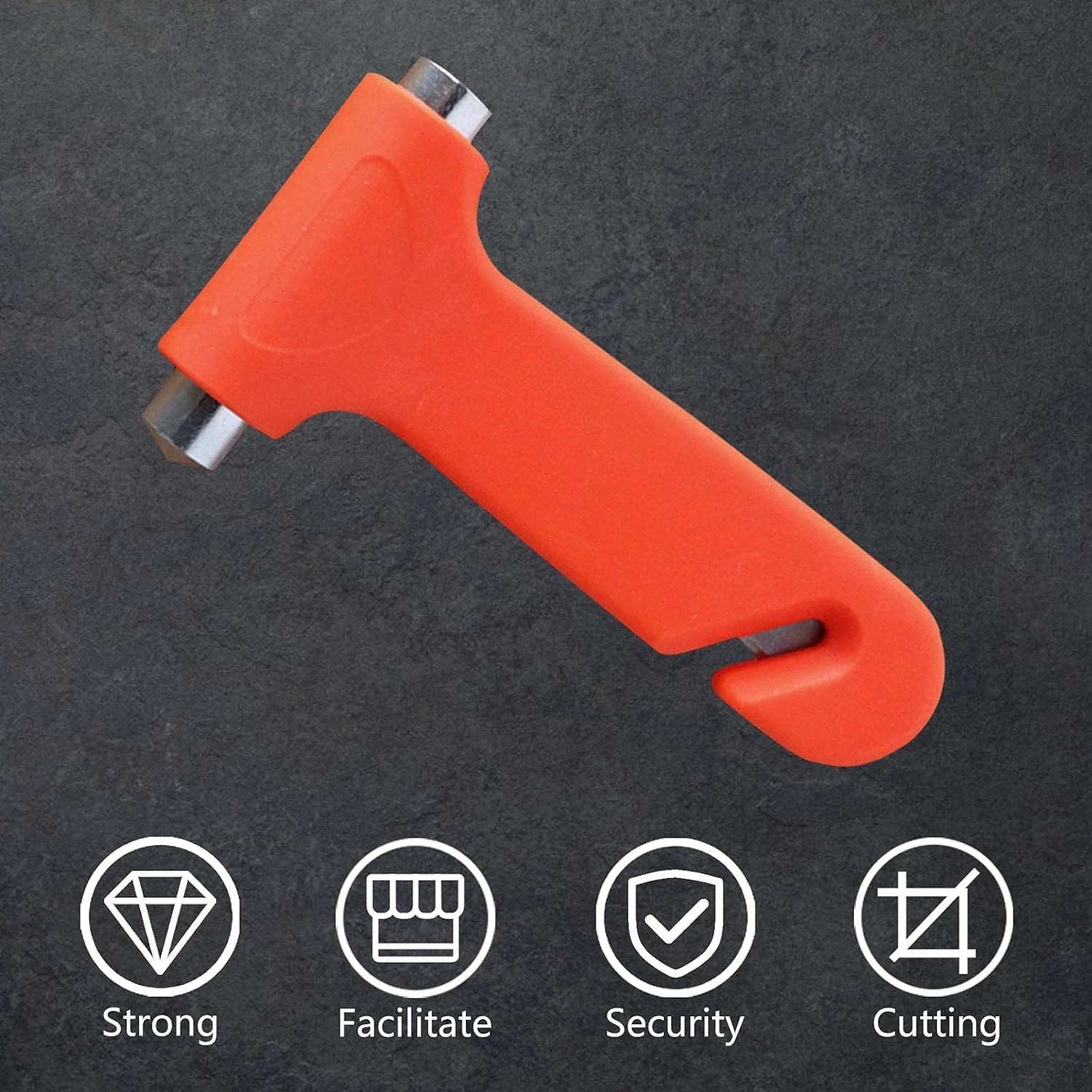 9393 Car Safety Hammeremergency And Rescue Toolcar Window Breaker And Seatbelt Cuttersafety Hammer Emergency Rescue Toolcar Window Breaking Seat Belt Cutter (1 Pc) - 69KART
