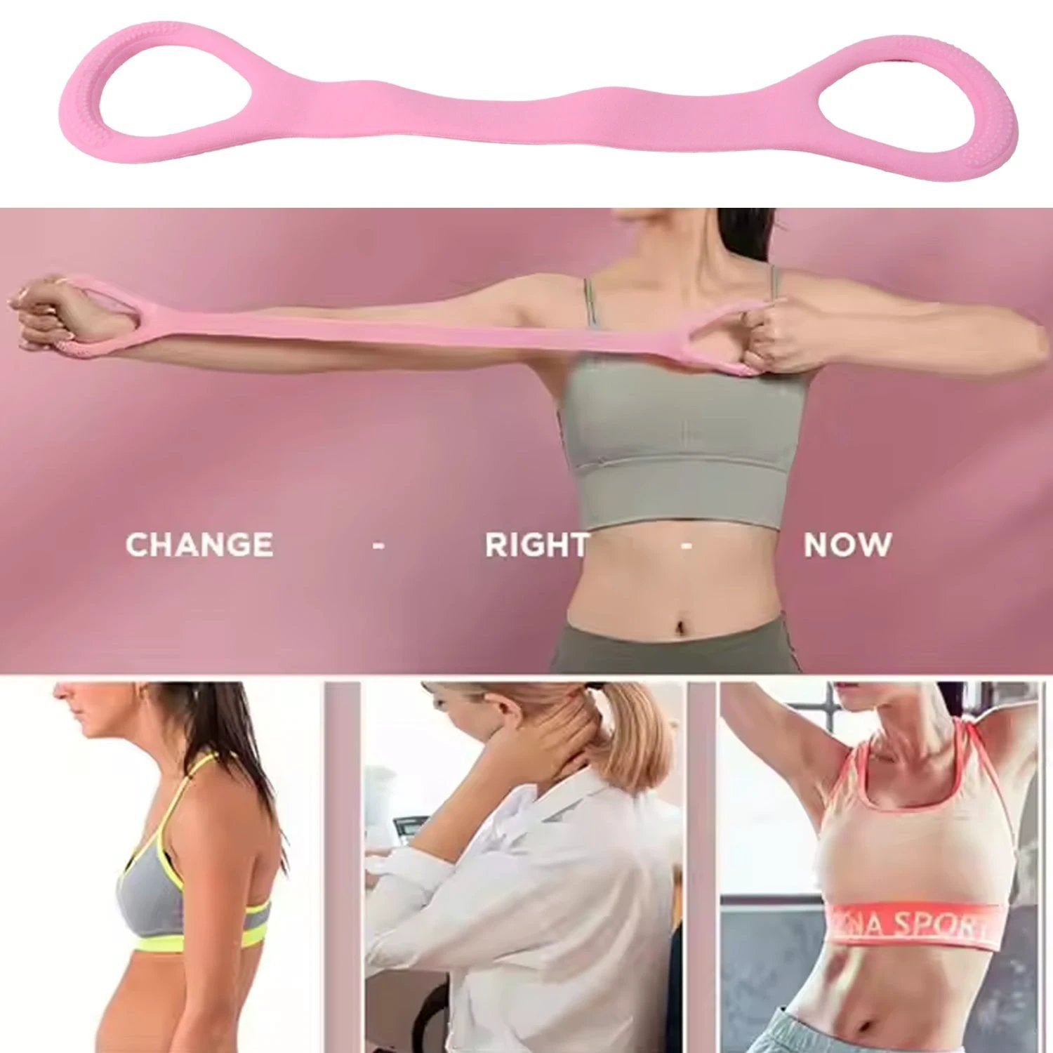Silicone Resistance Bands Fitness Elastic Stretch (1 Pc) by Wukusy