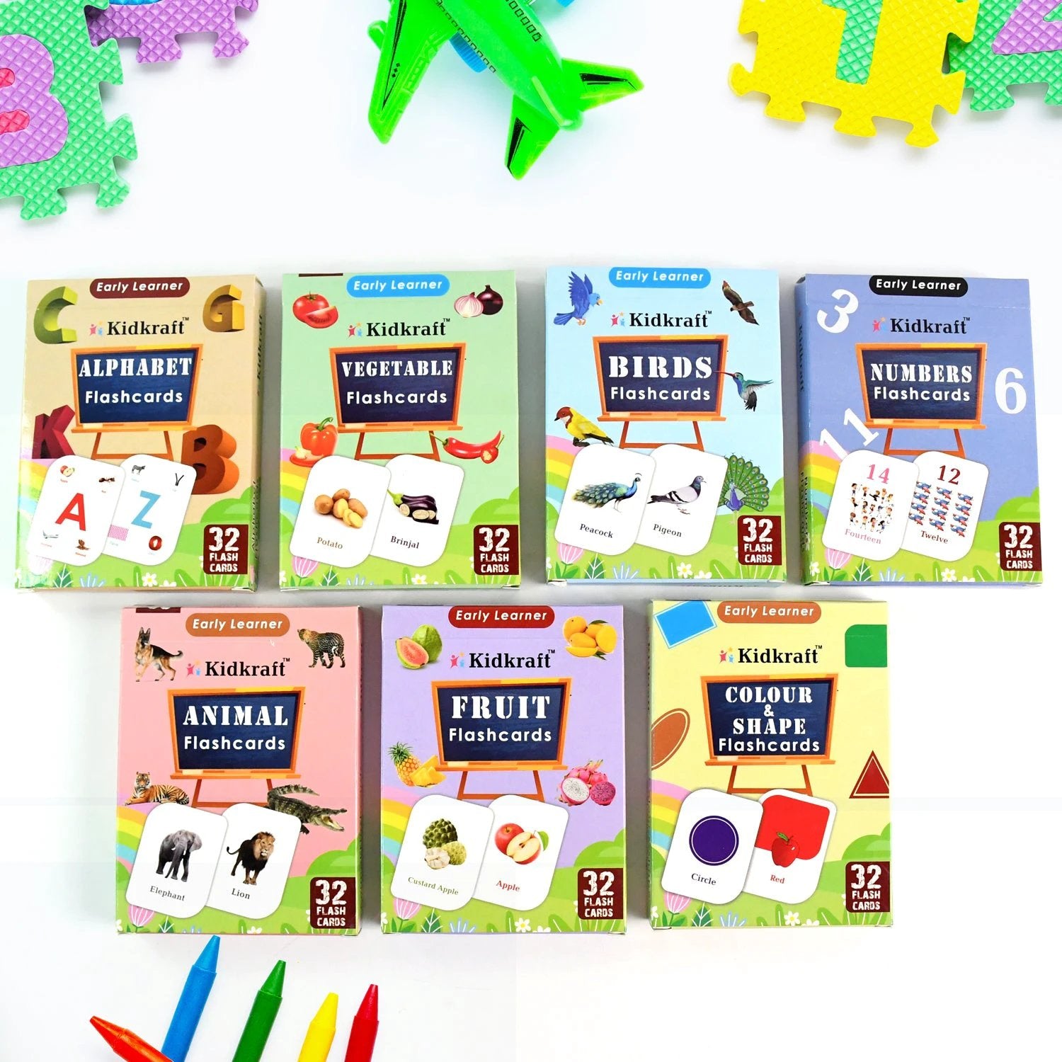 7-in-1 Kidkraft Early Learner Flashcard Combo Set ( 224 Pc  Card) - 69kart