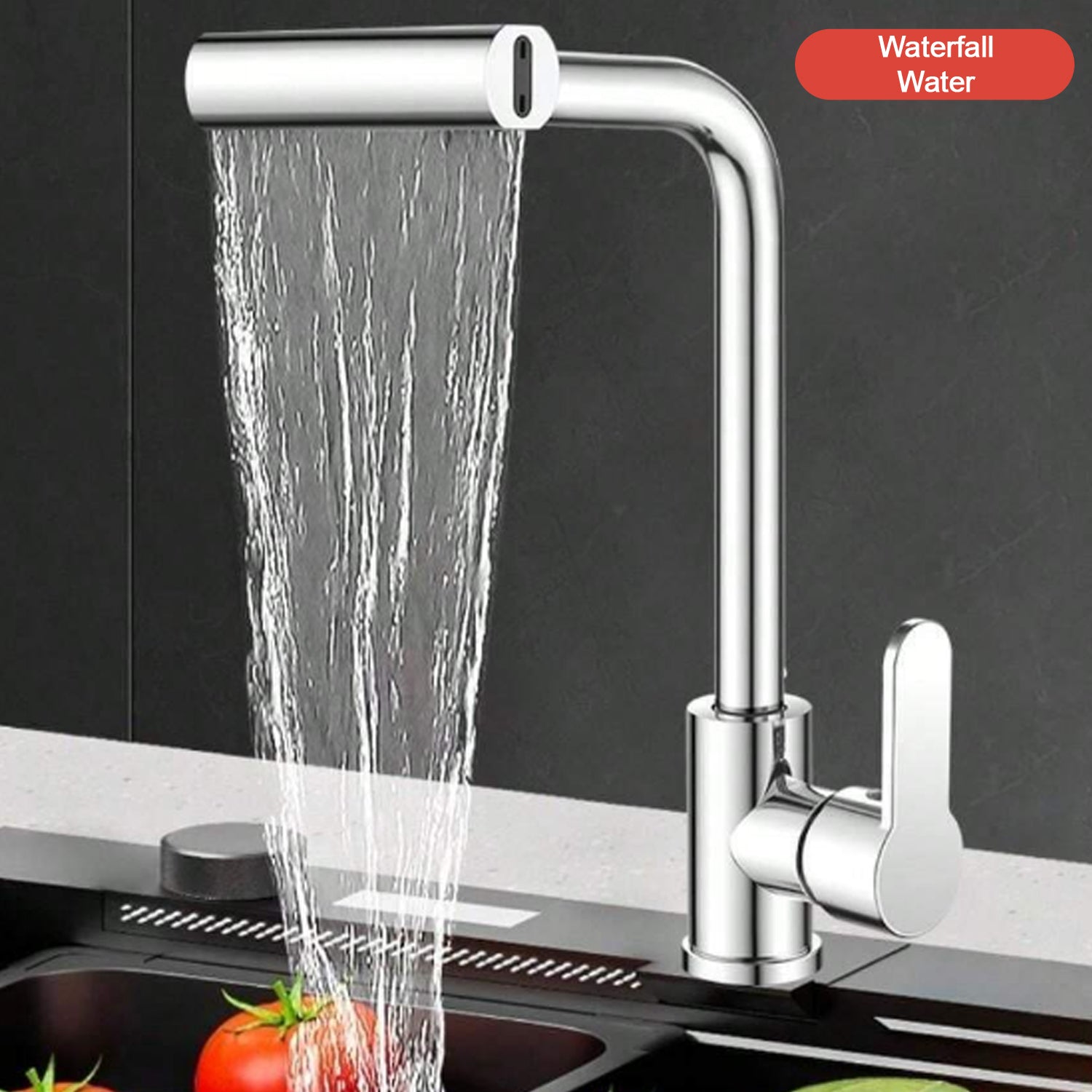 Multifunction Shower Waterfall Kitchen Faucet 360 Rotation Waterfall Kitchen Faucet Touch Kitchen Faucet Faucet Extender For Kitchen Sink Swivel Waterfall Kitchen Faucet For Washing Vegetable Fruit (4 In 1 )