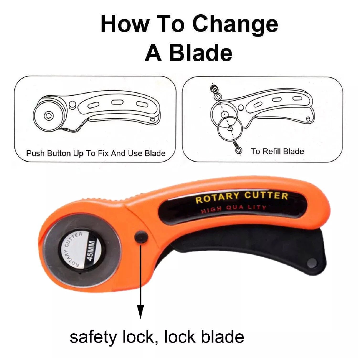 9048 Manual Sewing Roller Cutter Rotary Blade - 69KART
