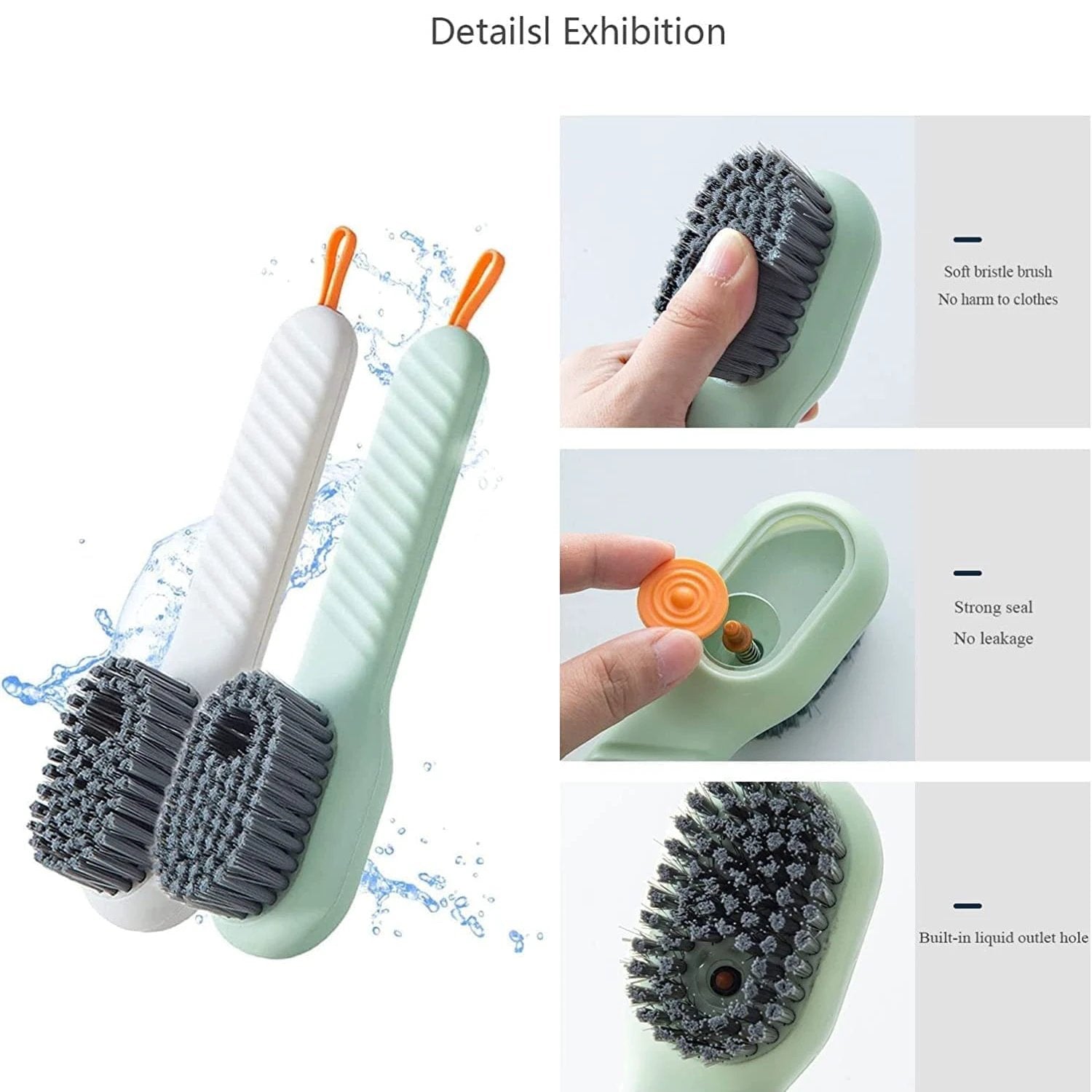 17928 Multifunctional Scrubbing Brush With Liquid  Soap Dispenser Cleaning Brush With Liquid  Soap Dispenser Shoe Brush For Cleaning Cloth Cleaning Brush With Handleliquid Shoe Brush For Shoe Clothes (1 Pc) - 69kart
