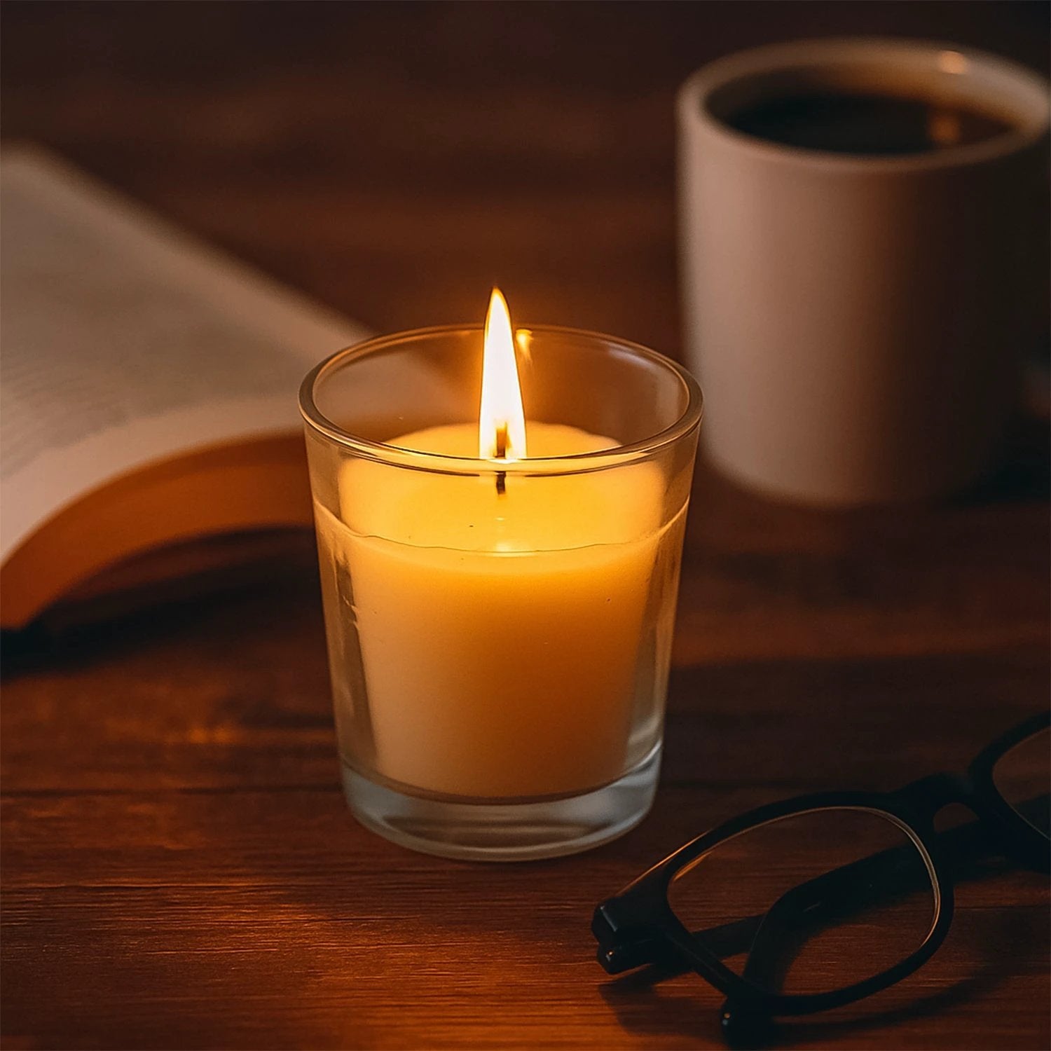 Inlief Scented Votive Jar Candle In Glass Sweet Dreams Soy Blend Candle (50 Gm) by Wukusy
