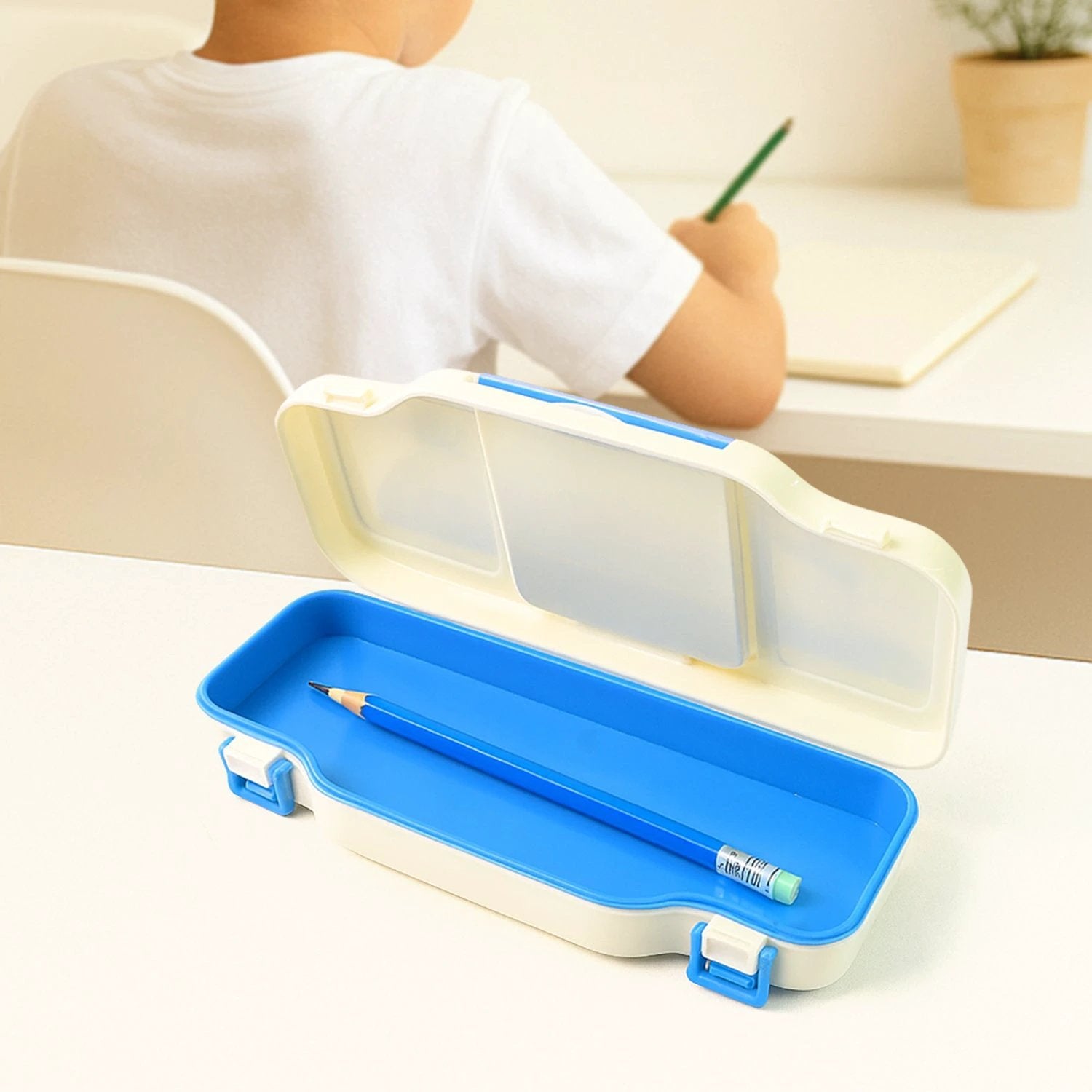 Kids Pencil Box With Built-in Tic Tac Toe Game - 69KART