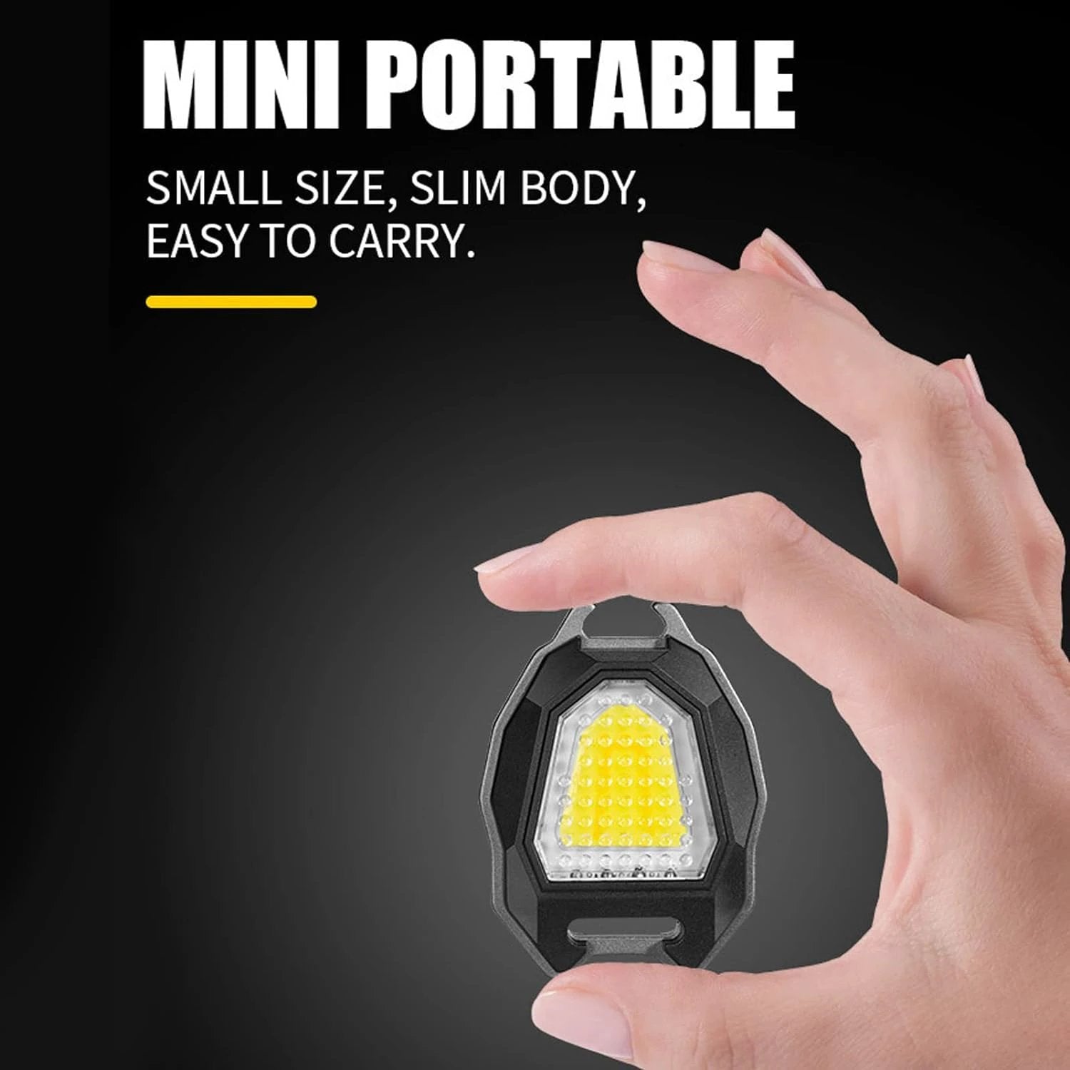 4543 Portable Triangular Shaped Emergency Camping Flashlight With Cigarette Lighter Lumens Rechargeable Waterproof Portable Led Light Camping Keychain 6lighting Modes With Strong Magnet 3 Color Lighting For Travel Camping Walking - 69KART